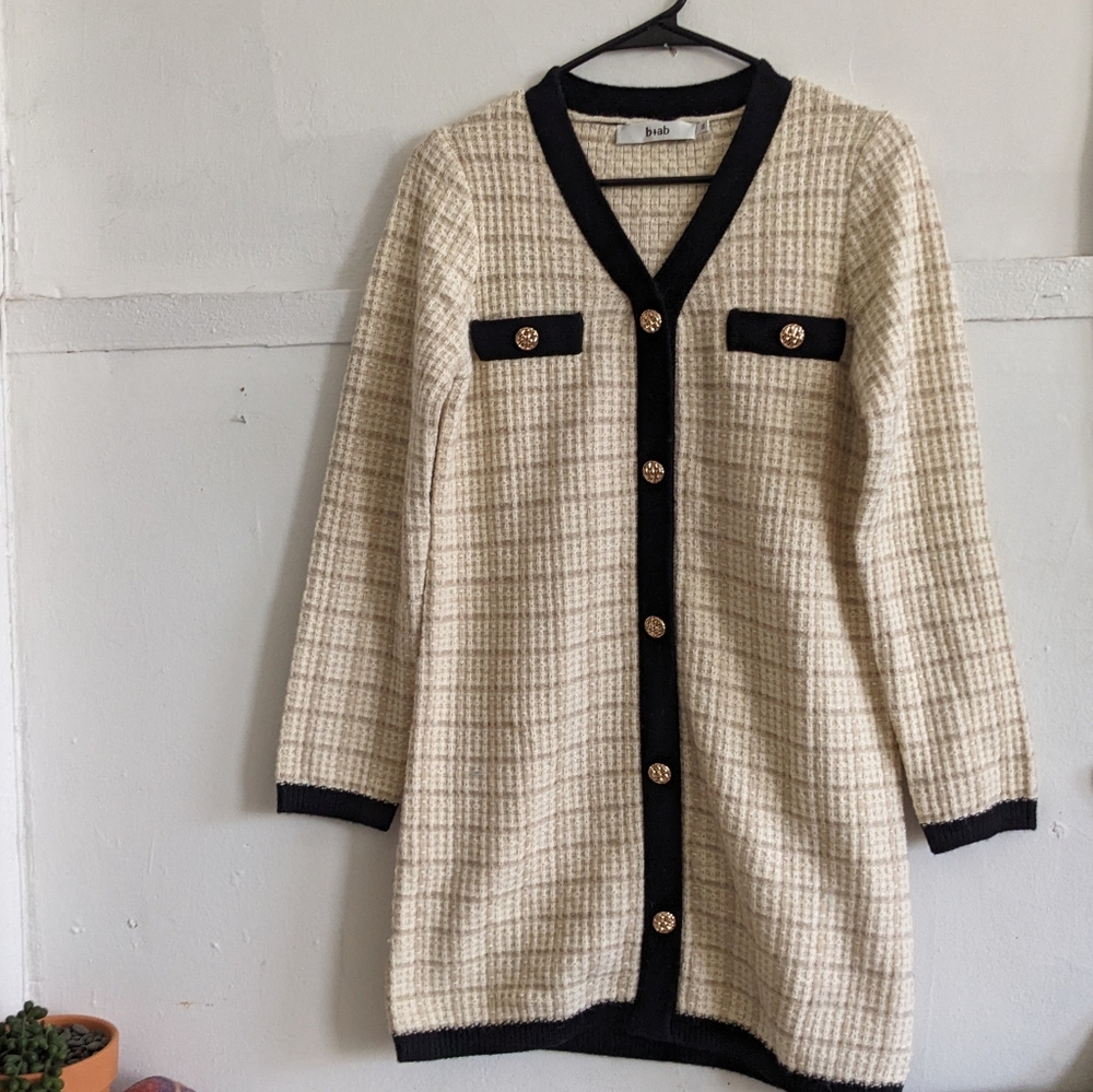 B+ab Knit Tweed Sweater Dress XS